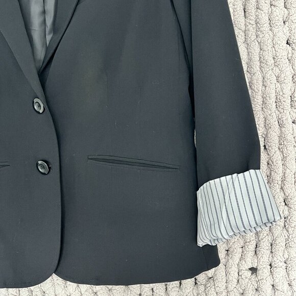 Lauren Conrad Black Tailored 3/4 Length Sleeve Blazer Size 10 - Picture 4 of 13